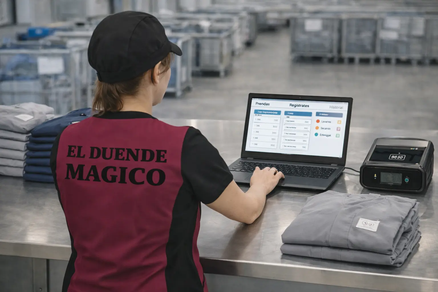 Preparación y control de ropa de trabajo para lavado