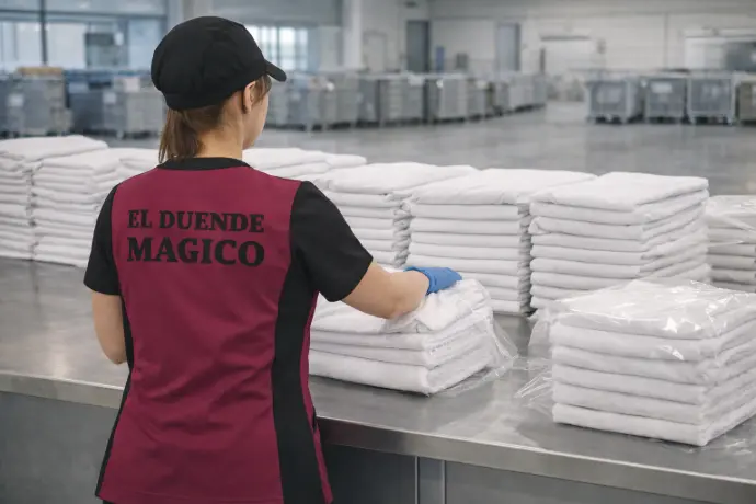 Doblado de toallas con acabado hotelero profesional