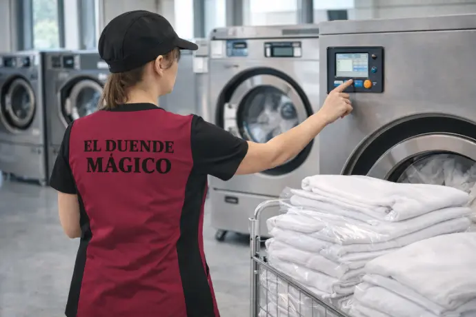 Logística y control de textiles en lavandería industrial
