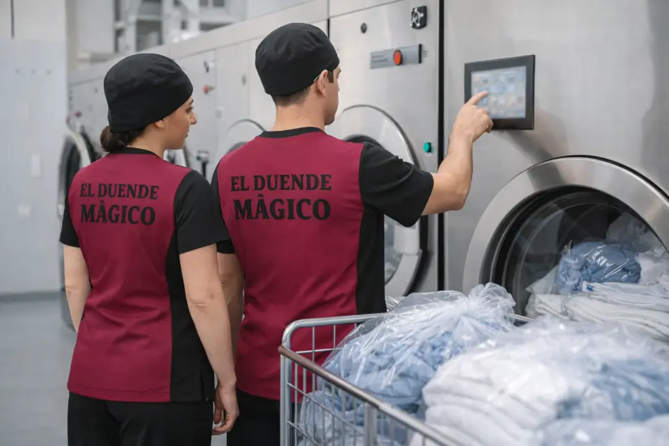 Control de calidad y verificación de ropa personal limpia