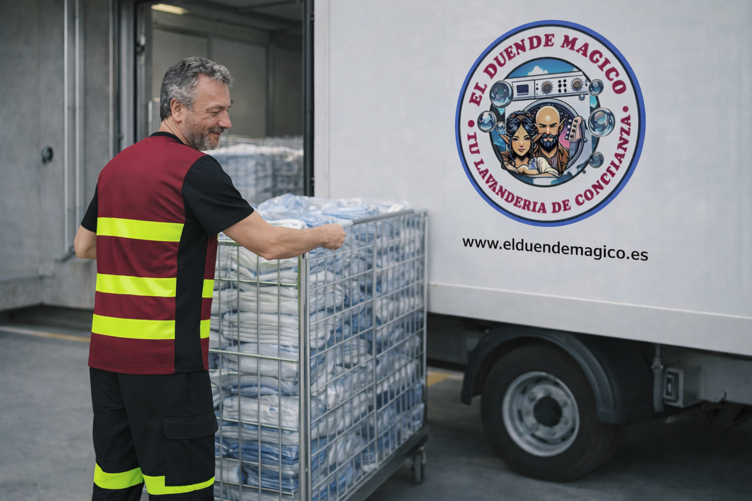 Camión de El Duende Mágico para recogida y entrega